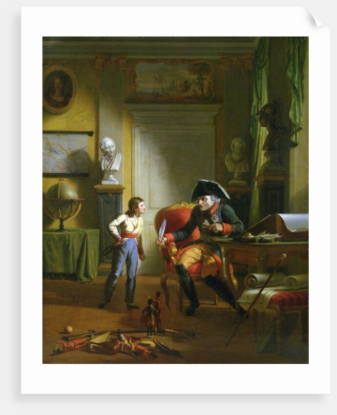 Frederick II the Great with his grandnephew Frederick Wiliam III, 1814 by German School