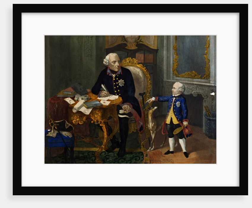 Frederick the Great and his Grandnephew by German School