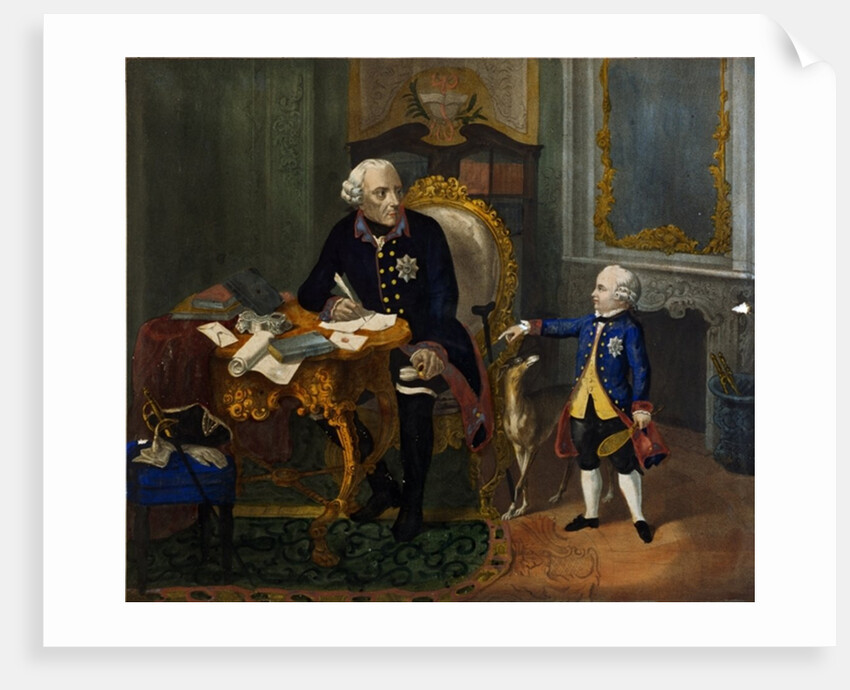 Frederick the Great and his Grandnephew by German School