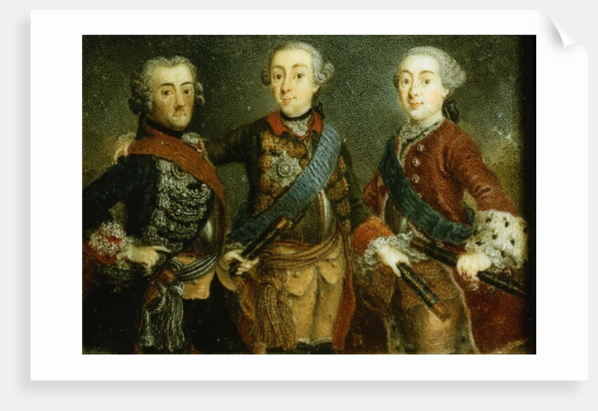 Paul, Frederick II and Gustav Adolph of Sweden by German School