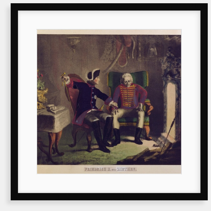Frederick II and General von Ziethen by German School