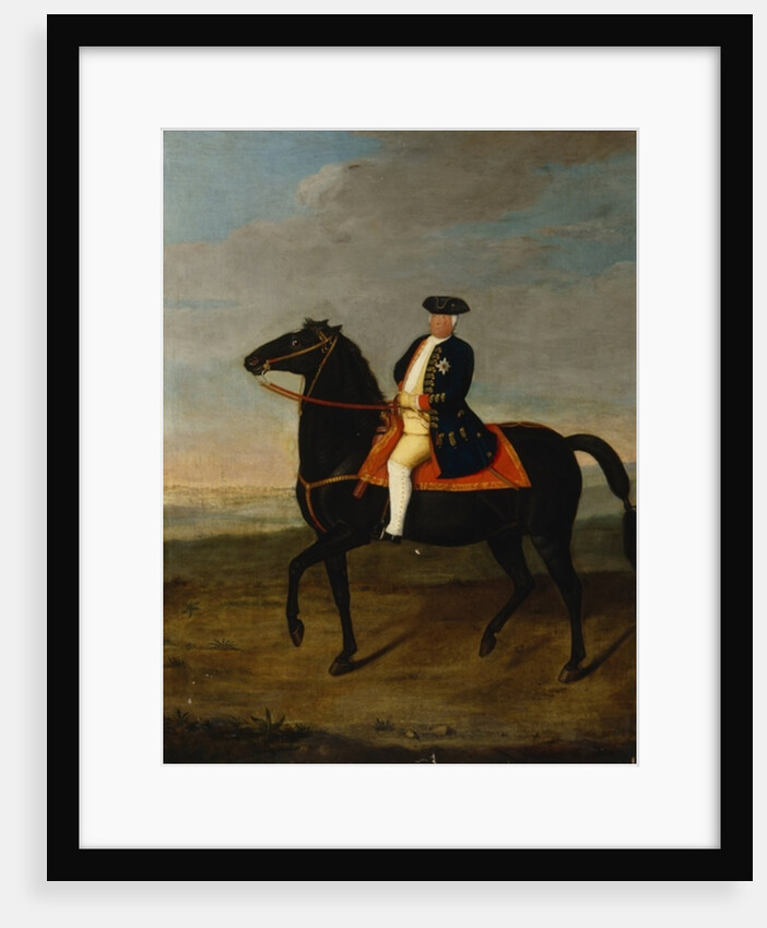 King Frederick William I on Horseback with Potsdam in the background, c.1735 by School German