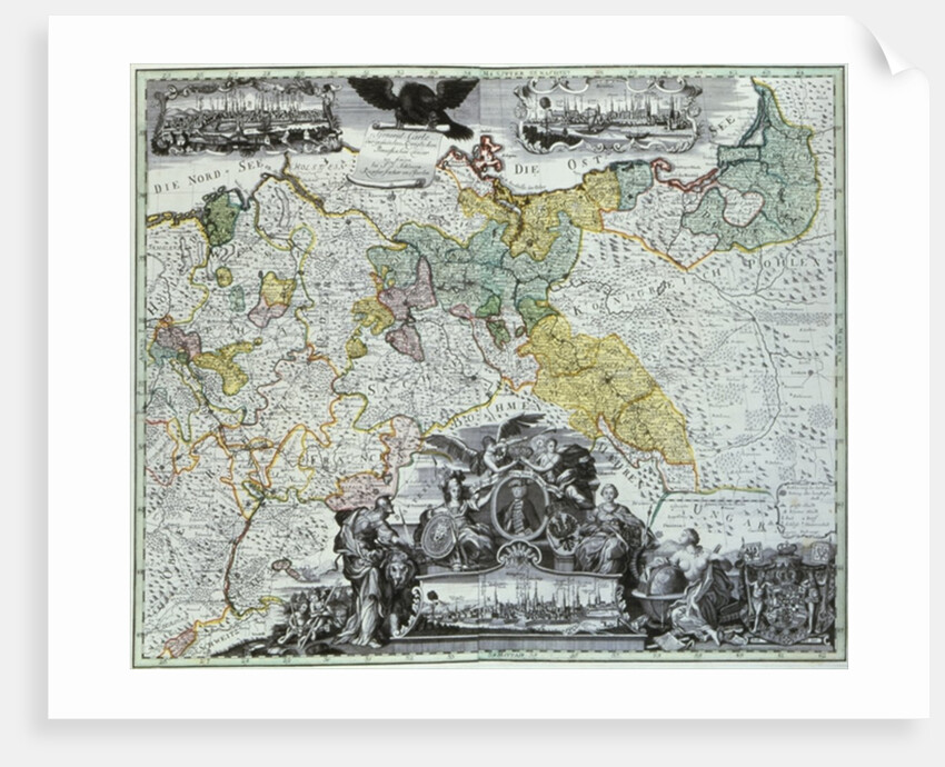 Master Sheet of the Prussian Sovereign Countries, c.1765 by German School