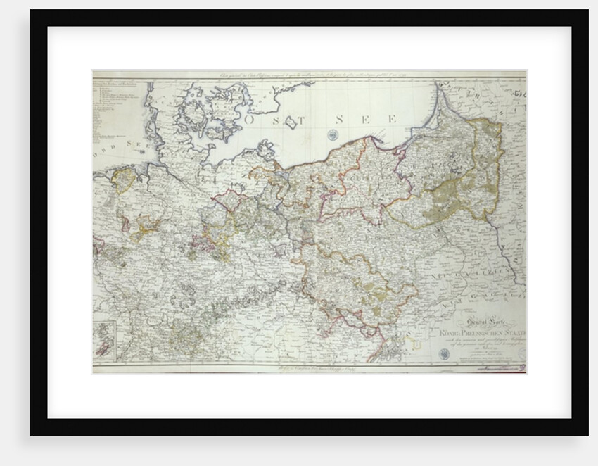 Map of the Prussian States in 1799 by School German