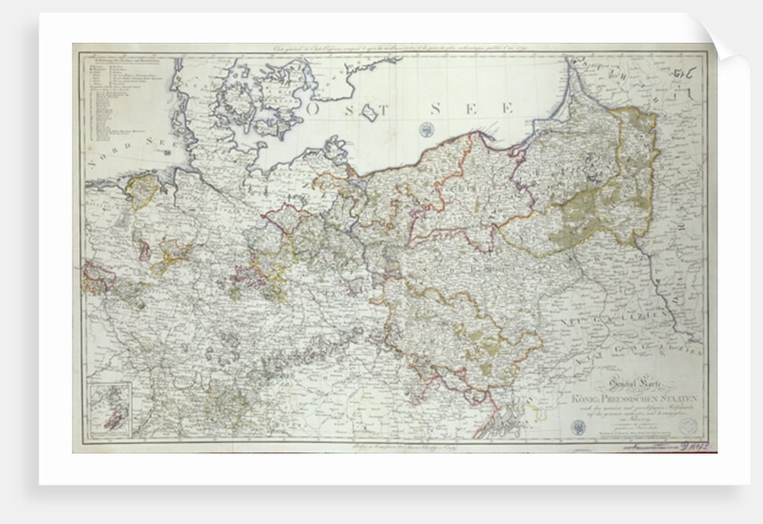 Map of the Prussian States in 1799 by School German