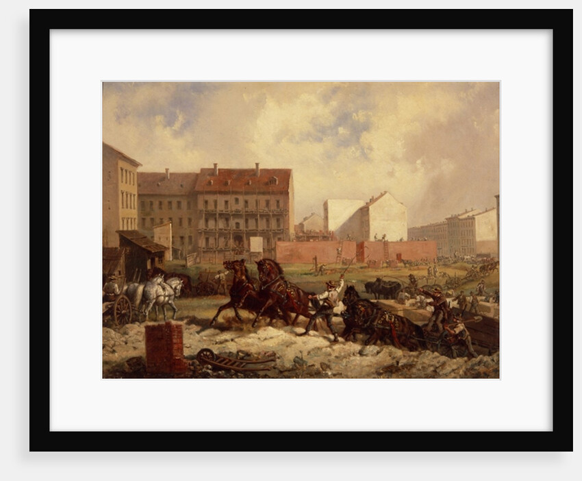 Period of Promoterism: Construction of the Grenadierstrasse, Berlin, c.1875 by Friedrich Kaiser