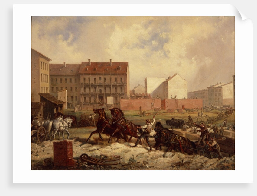 Period of Promoterism: Construction of the Grenadierstrasse, Berlin, c.1875 by Friedrich Kaiser