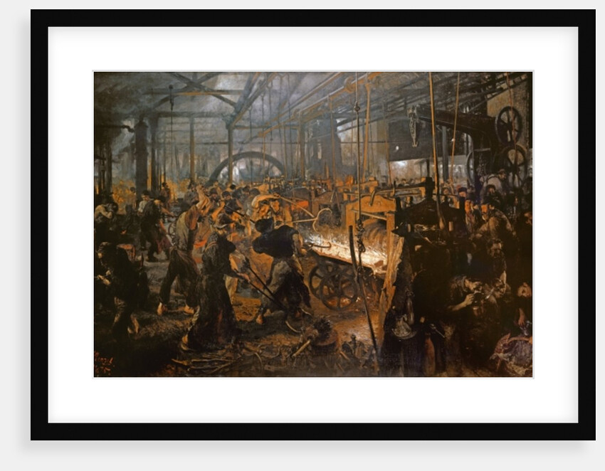 Le laminoir à fer, 1875 by Adolph Friedrich Erdmann von Menzel