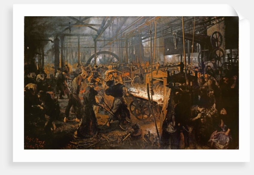 Le laminoir à fer, 1875 by Adolph Friedrich Erdmann von Menzel