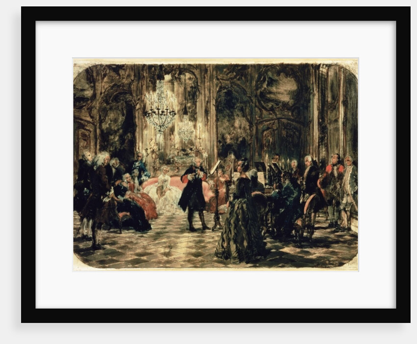 Sketch for The Flute Concert, 1852 by Adolph Friedrich Erdmann von Menzel
