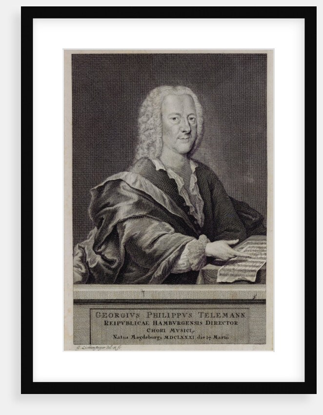 Portrait of Georg Philipp Telemann by Georg Lichtensteger
