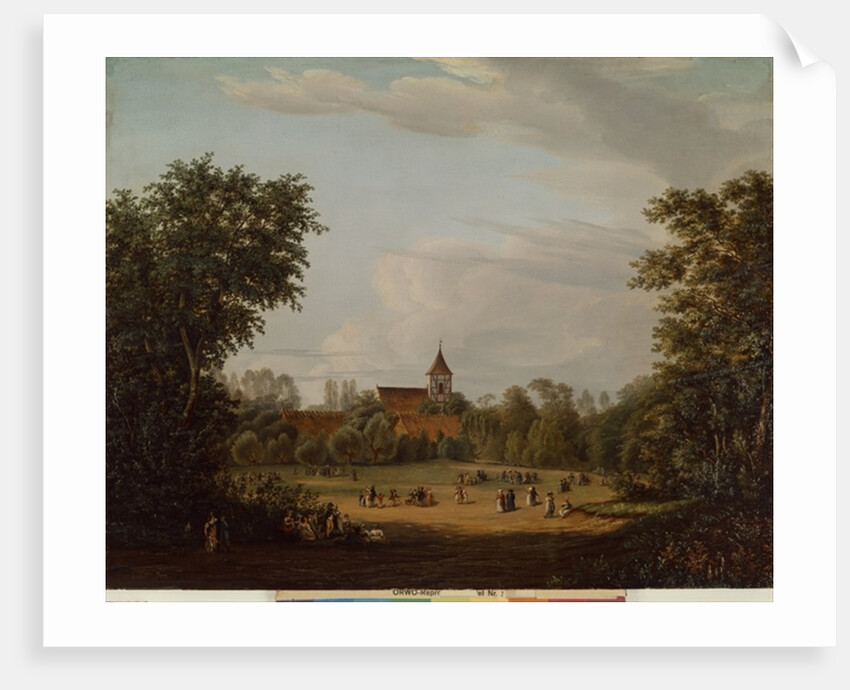View of the village church, Pankow, 1835 by Jean Bartheleney Pascal