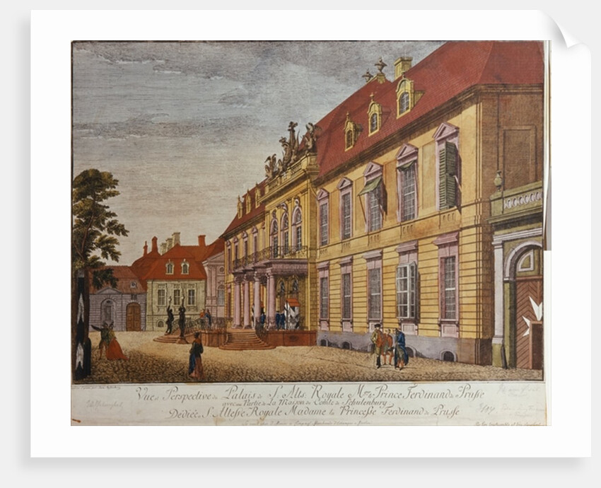 The Palace of Prince Ferdinand of Prussia, Berlin by Johann Carl Wilhelm Rosenberg