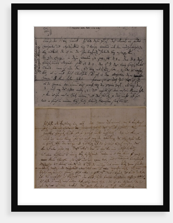 Letter from Leopold Mozart informing J.J. Lotter of the birth of his son, Amadeus Mozart, 9th February 1756 by Leopold Mozart