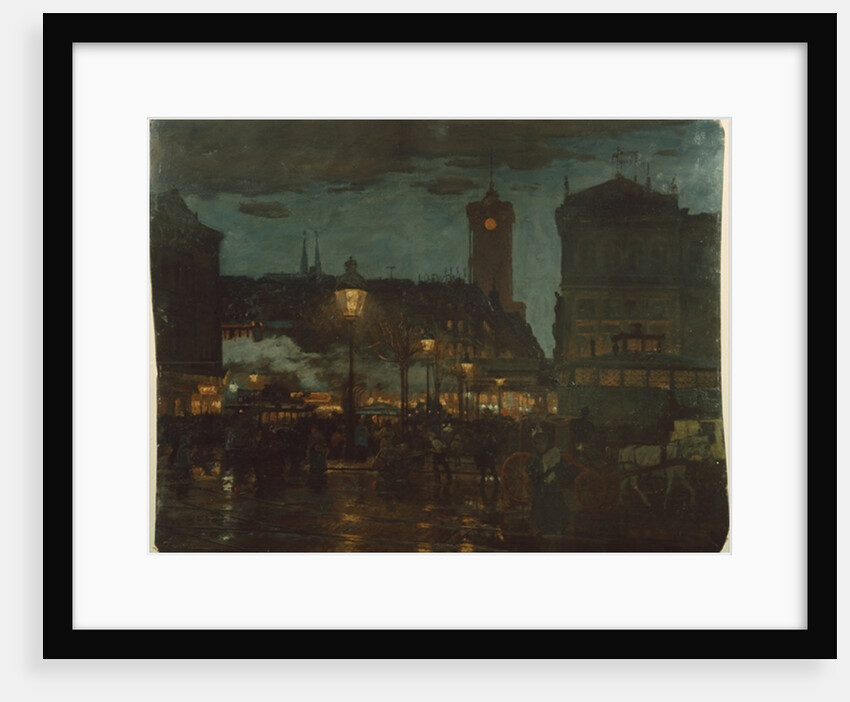 Alexander Square, Berlin, at night, 1895 by Karl Langhammer