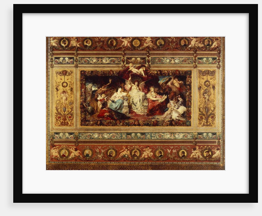 Design for the curtain at the Dresden opera, 1876 by Ferdinand Keller