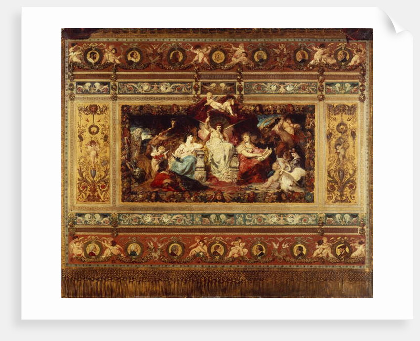 Design for the curtain at the Dresden opera, 1876 by Ferdinand Keller