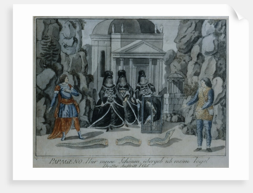 Scene from 'The Magic Flute' by Wolfgang Amadeus Mozart by School German