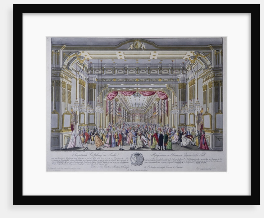 Ball following the coronation of Leopold II as king of Bohemia in Prague in 1791 by Caspar Pluth