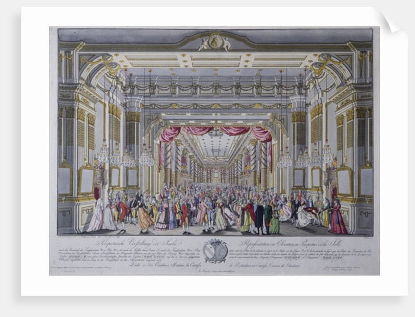 Ball following the coronation of Leopold II as king of Bohemia in Prague in 1791 by Caspar Pluth