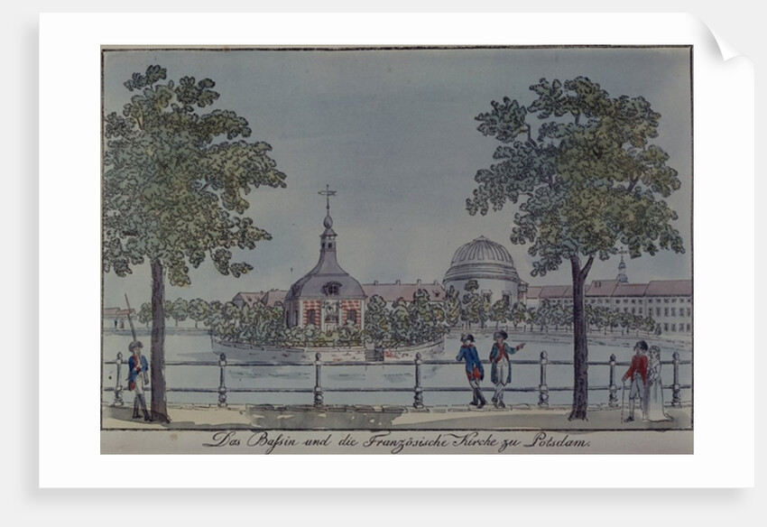 The Pool and French Church in Potsdam, c.1796 by Johann Friedrich Nagel