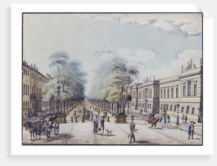 The Linden with the Academy, Berlin by F.A. Calau