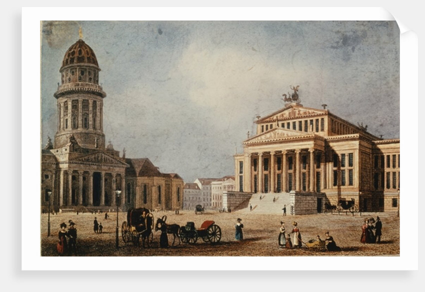 The Royal Theatre and the New Church, 1833 by German School