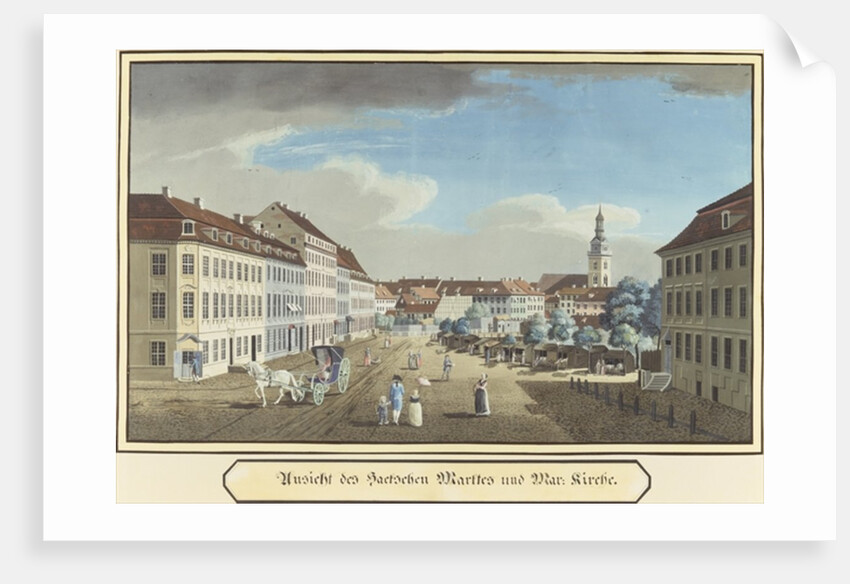 View of the Hackescher Markt and the Church of St. Mary, Berlin by School German