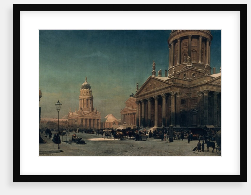 Gendarmenmarkt in Winter, 1857 by Eduard Gartner