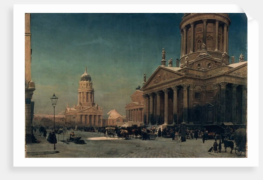 Gendarmenmarkt in Winter, 1857 by Eduard Gartner