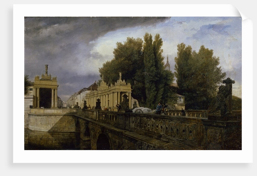 The Konigsbrucke on Konigsstrasse, Berlin, 1835 by Eduard Gartner