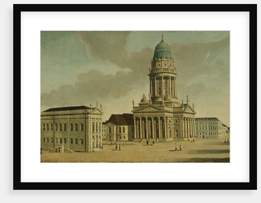 View of the Gendarmenmarkt with the French playhouse and cathedral, Berlin, 1788 by Karl Friedrich Fechhelm