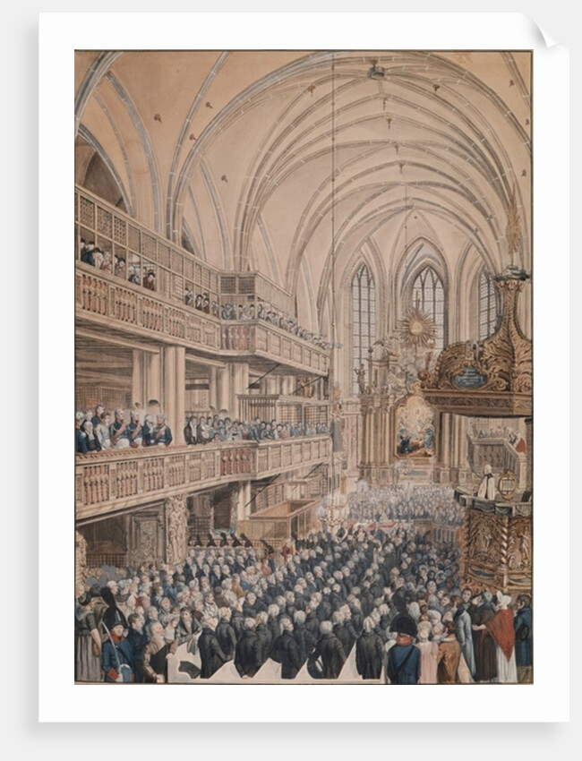 The inauguration of the city councillors in the Church of St. Nicholas, 1808 by F.A. Calau