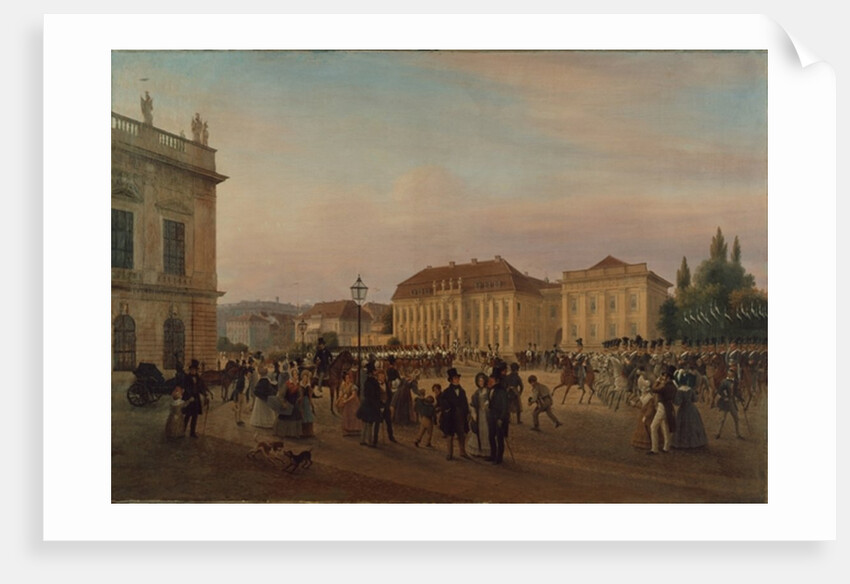 Parade before the royal palace, 1839 by Wilhelm Bruecke