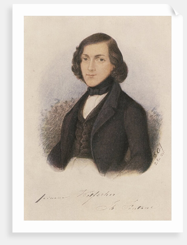 Theodor Fontane, 1843 by German School