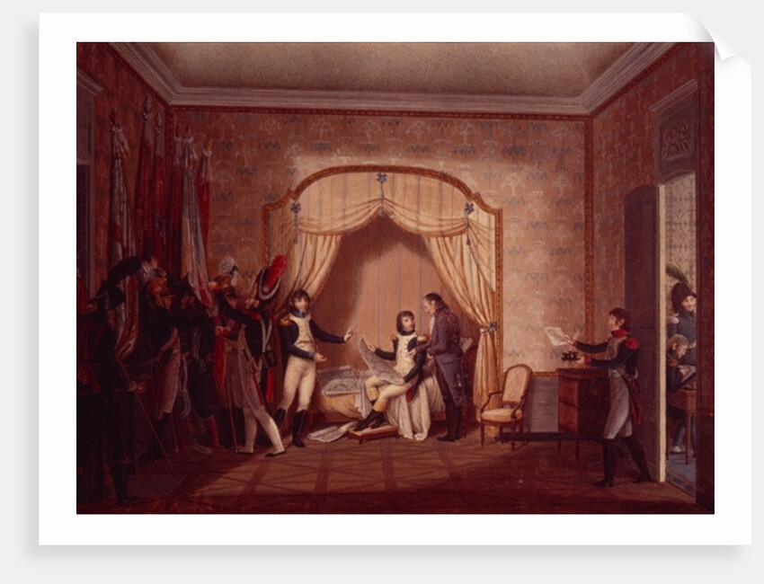 General de Marmont shows Bonaparte the captured flags of Montenetto and Cossaria, 1796 by Italian School