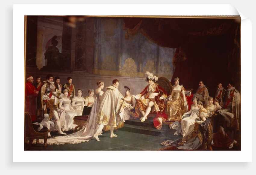 The espousal of Prince Jerome Bonaparte and Princess Catharina Frederica of Wuerttemberg, in Paris, 22nd August 1807 by Jean-Baptiste Regnault