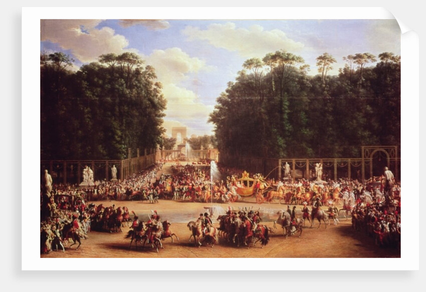 The Entry of Napoleon and Marie-Louise into the Tuileries Gardens on the Day of their Wedding, 2nd April 1810 by Etienne-Barthelemy Garnier