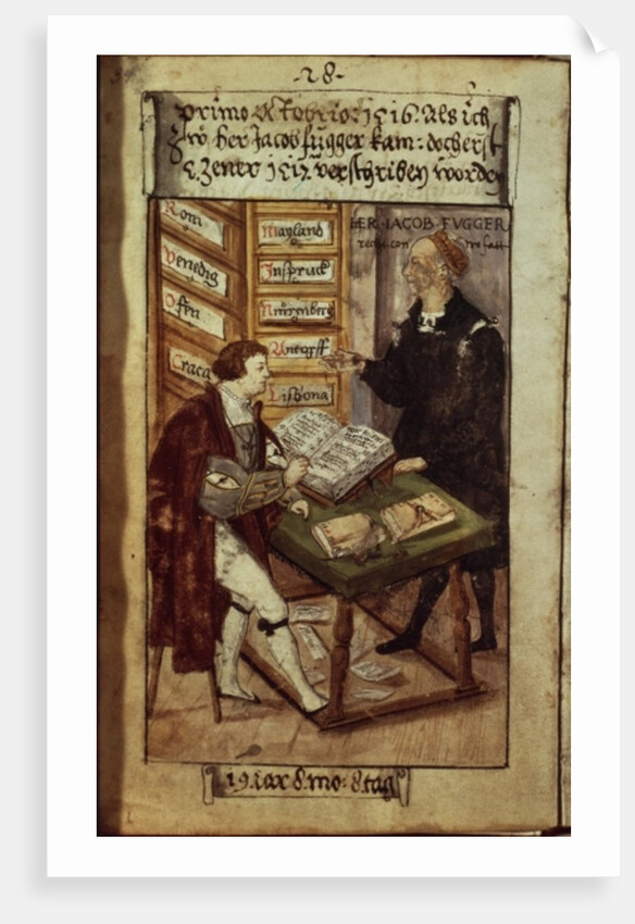 Jakob Fugger in his office, 1518 by German School