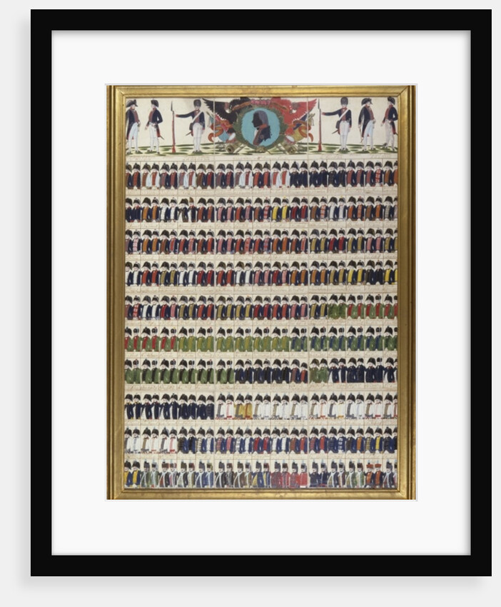 New uniform designs for the Royal Prussian Army, 1799 by German School