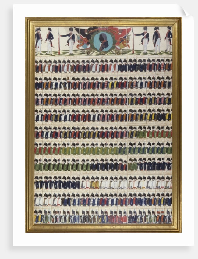 New uniform designs for the Royal Prussian Army, 1799 by German School