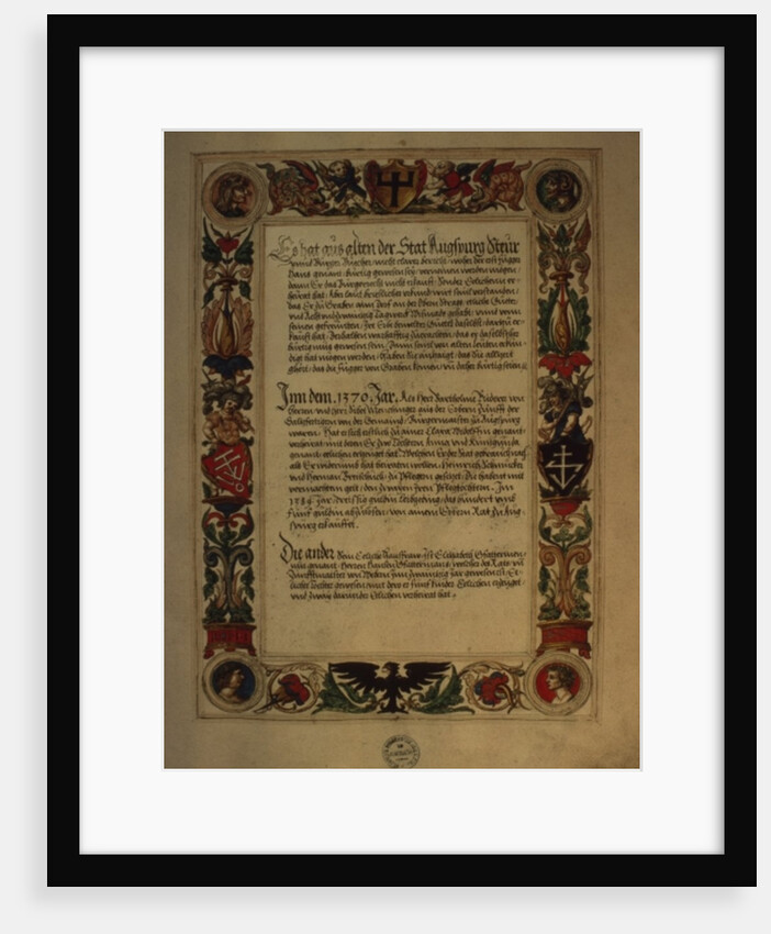 Page from the 'Geheim Ehrenbuch des Fuggerschen Geschlechts' by School German