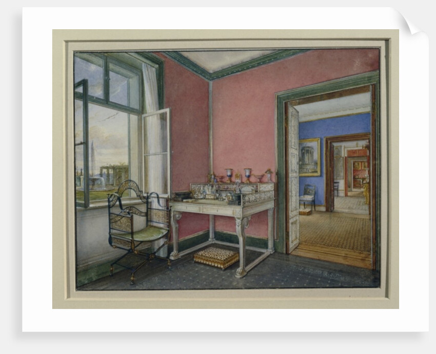 Writing cabinet of the crown princess in the Charlottenhof Palace, Berlin by German School