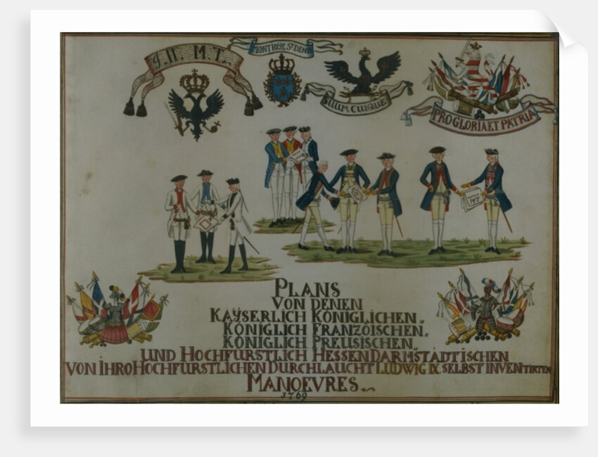 A collection of maneouvre plans of Louis IX of Hesse-Darmstadt by German School