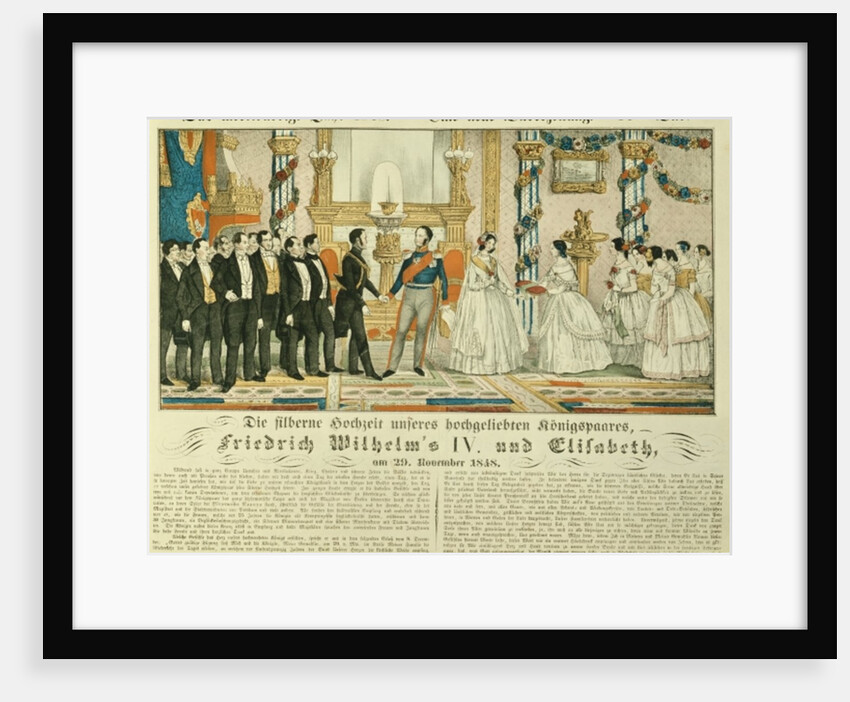Silver wedding anniversary of Frederick William IV of Prussia and his wife Elizabeth Ludovika of Bavaria, 1848 by German School