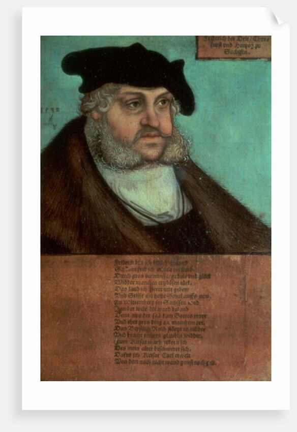 Friedrich III, the Wise, Elector of Saxony by Lucas the Elder Cranach