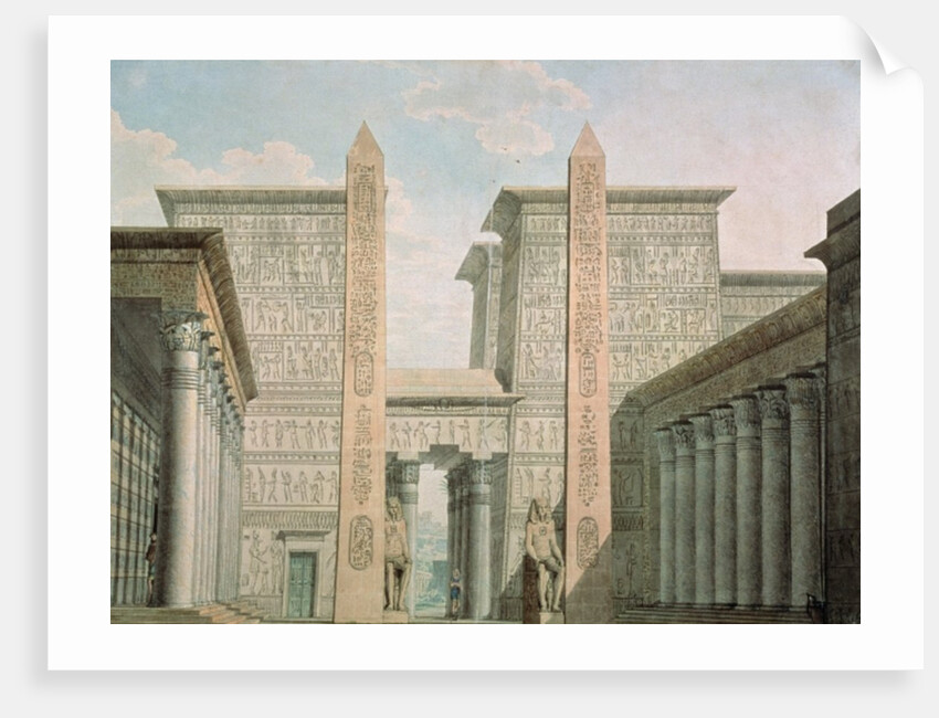 The Entrance to the Temple, Act I scene iii by German School