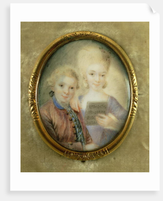 Wolfgang Amadeus Mozart and his sister Maria-Anna, called 'Nannerl' by Eusebius Johann Alphen