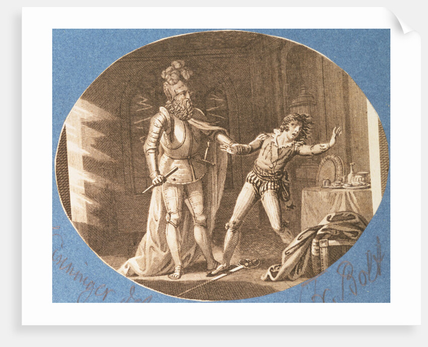 Don Giovanni and the statue of the Commandantore that has come to life by Austrian School