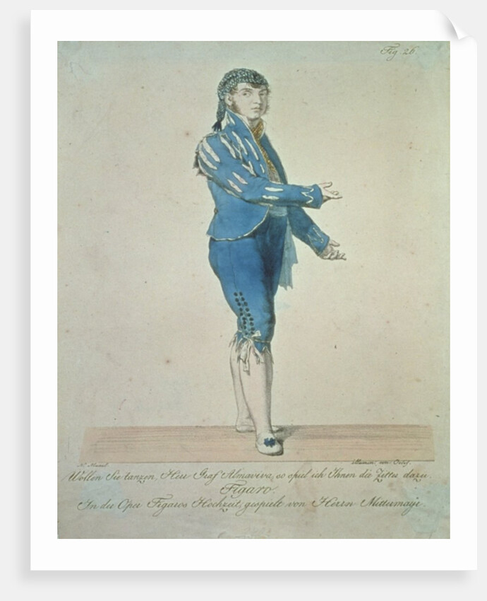 Figaro, valet to Count Almaviva by Johann Nepomuk Muxel